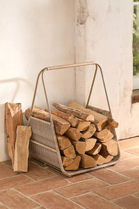 Wicker Log Holder, Triangle: was $298 now $131 @ Anthropologie