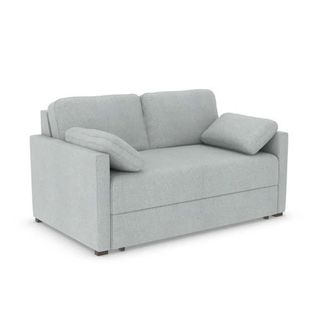 The Cocoon Alice three-seater sofa bed in 'Sky' blue upholstery