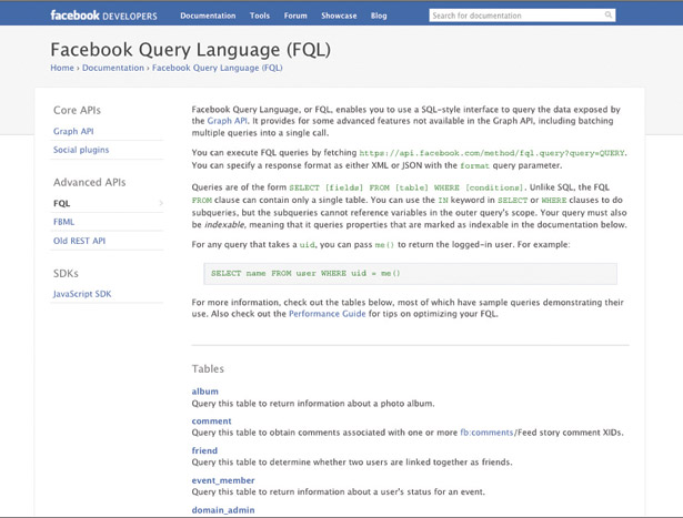 Our demo checks whether a user has granted the application email permission by issuing a FQL request.