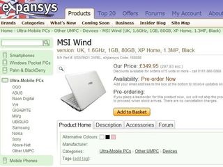 The MSI Wind is now available to pre-order in the UK