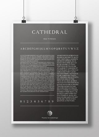 Free font: Cathedral
