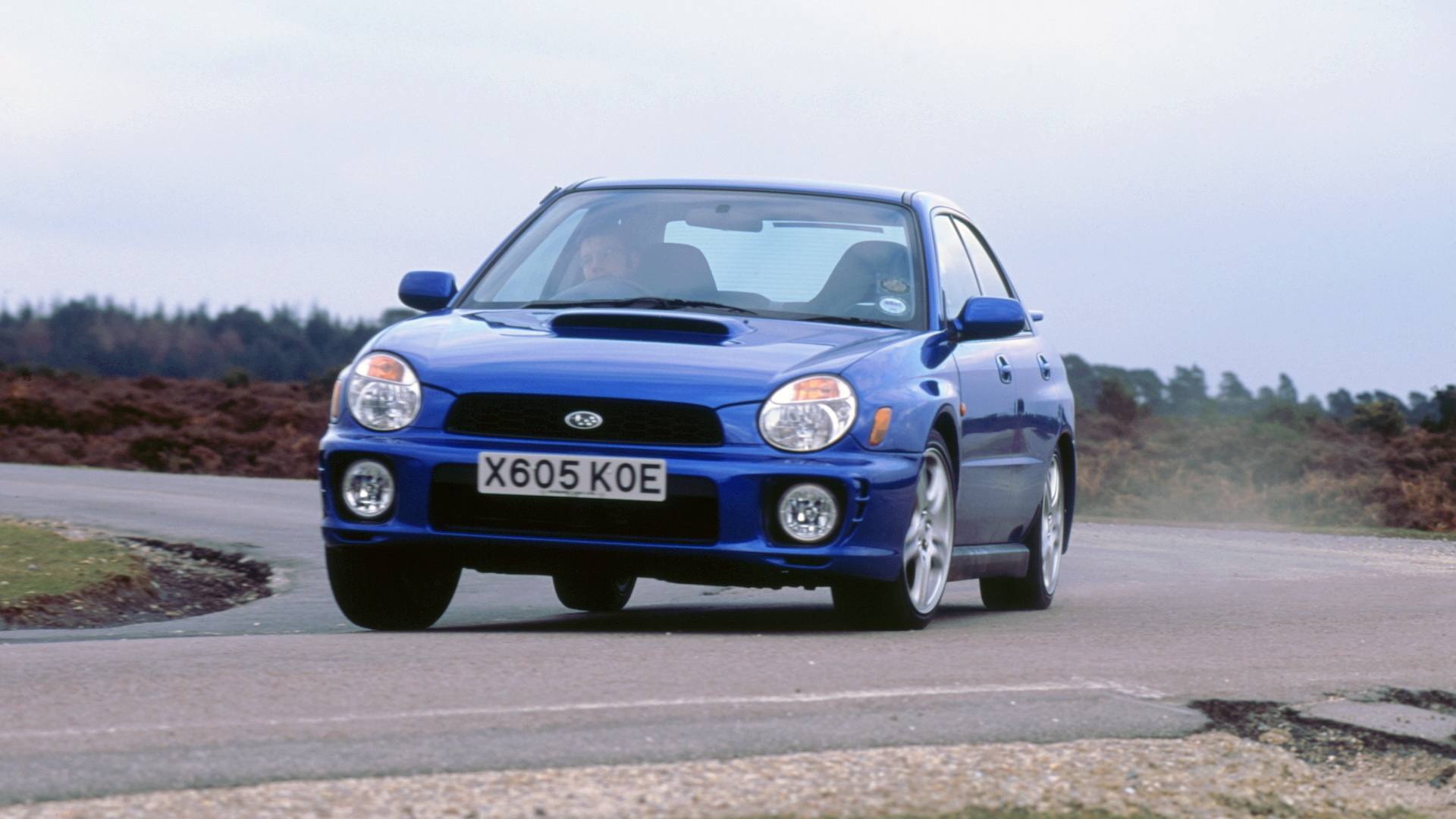 2001 Subaru Impreza WRX cornering fast, 2000.