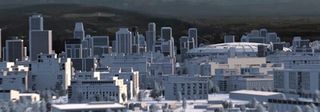"The city was textured very roughly for the matte painters to take over. We painted over everything, continually improving until the end of the deadline"