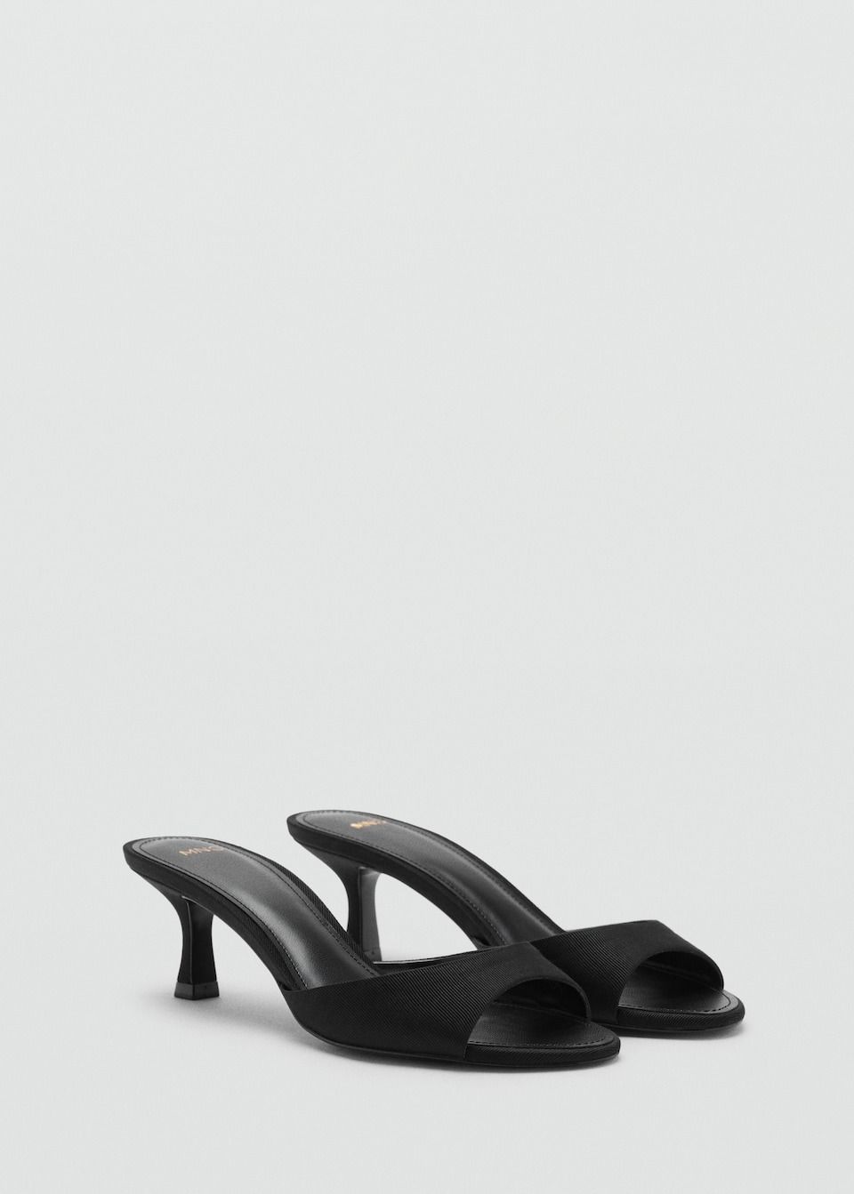 MANGO, Kitten-Heel Sandals With Strap