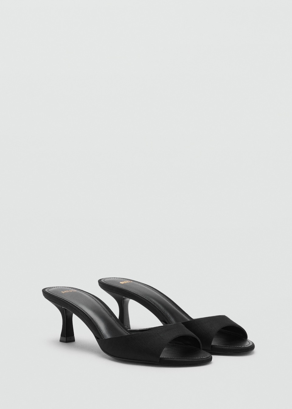 MANGO, Kitten-Heel Sandals With Strap