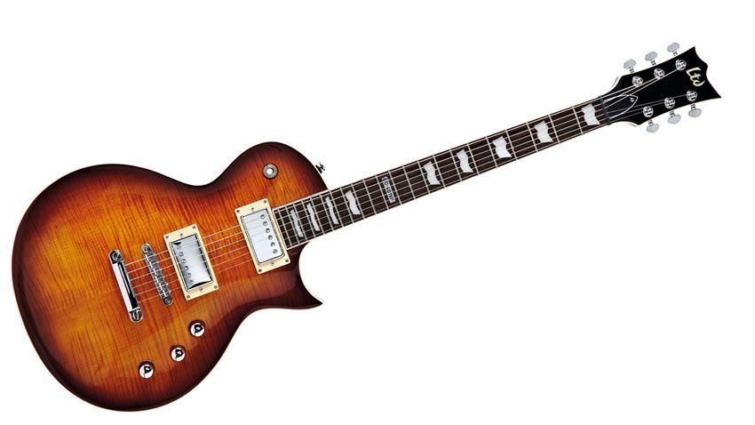 Those traditionally repelled by the metal vibe of EMG-equipped LTDs may find solace in this Seymour Duncan 'bucker-spec'd guitar
