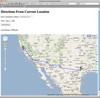 Determining the directions from a location