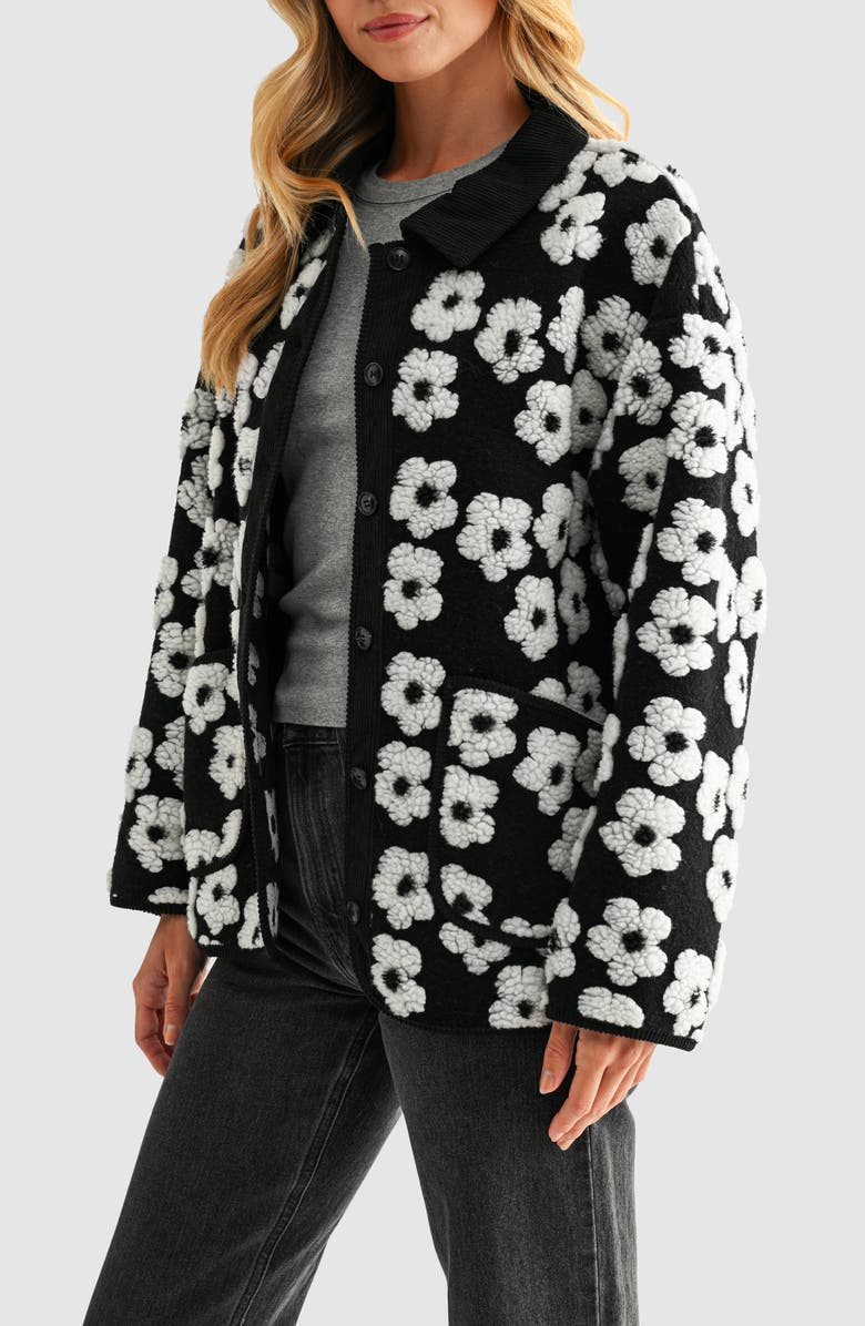 Floral High Pile Fleece Jacket