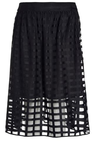 Next Black Check Mesh Skirt, £48