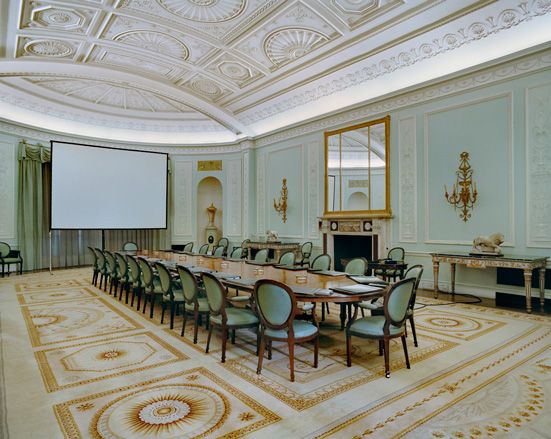 The Banco Santander boardroom in Santander, Spain