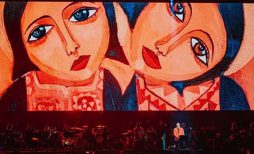 Brian Eno speaks at Together for Palestine fundraising evening