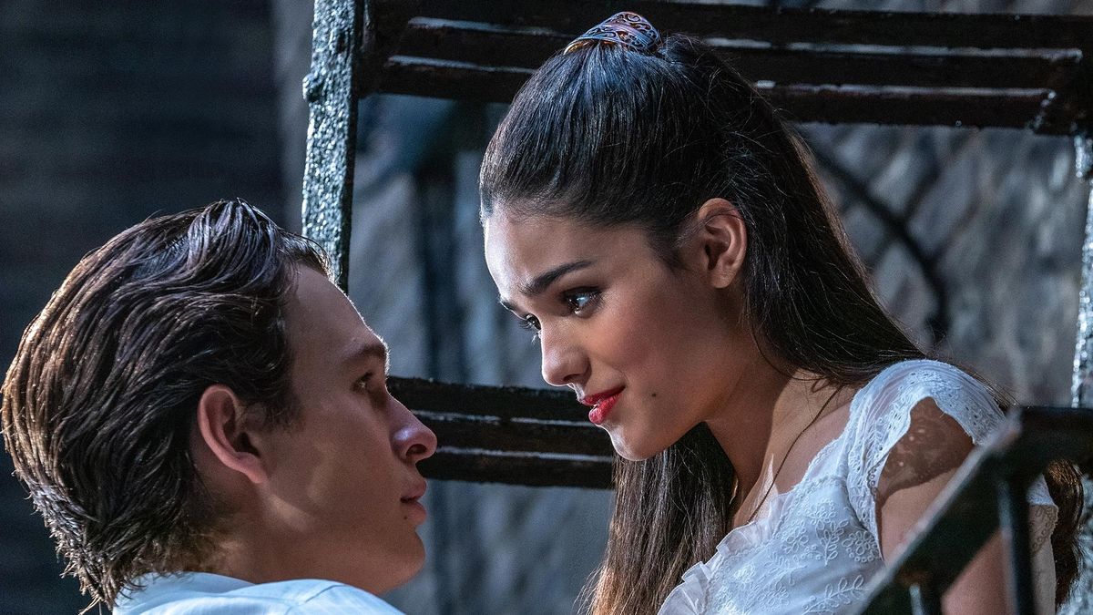 Ansel Elgort and Rachel Zegler in West Side Story