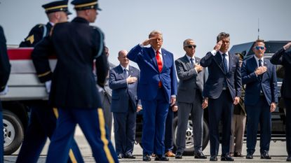 President Donald Trump attends dignified transfer of the bodies of four U.S. service members killed in Iran war