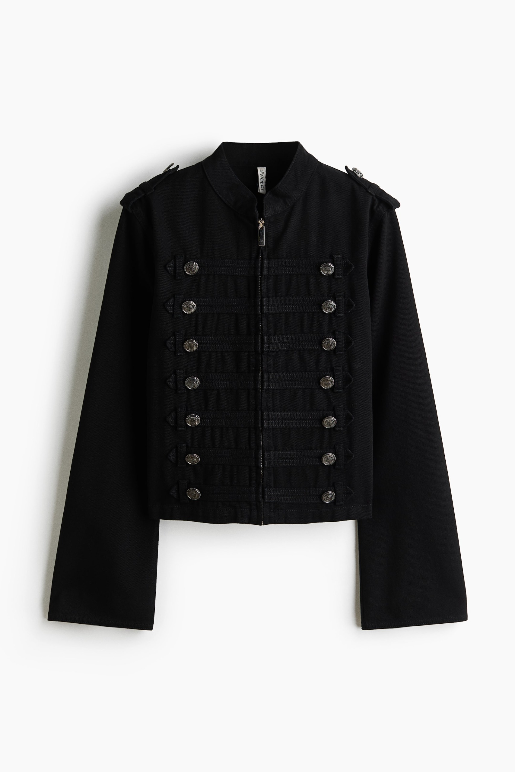 Button-Detail Cotton Twill Jacket