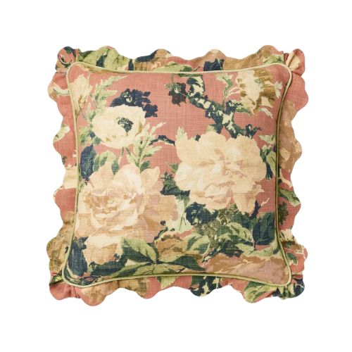 Threshold designed w/Studio McGee, Square Floral Bloom With Scallop Flange Throw Pillow