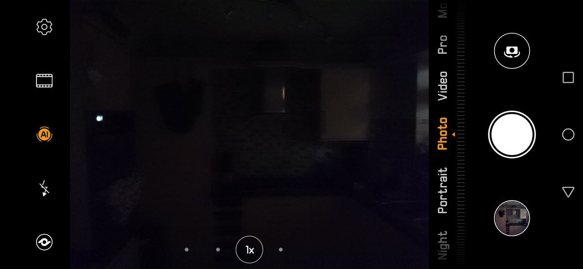 What we could see on the screen before taking a low-light snap (Image Credit: TechRadar)