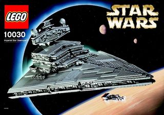 An image of Lego's Imperial Star Destroyer set from 2002.