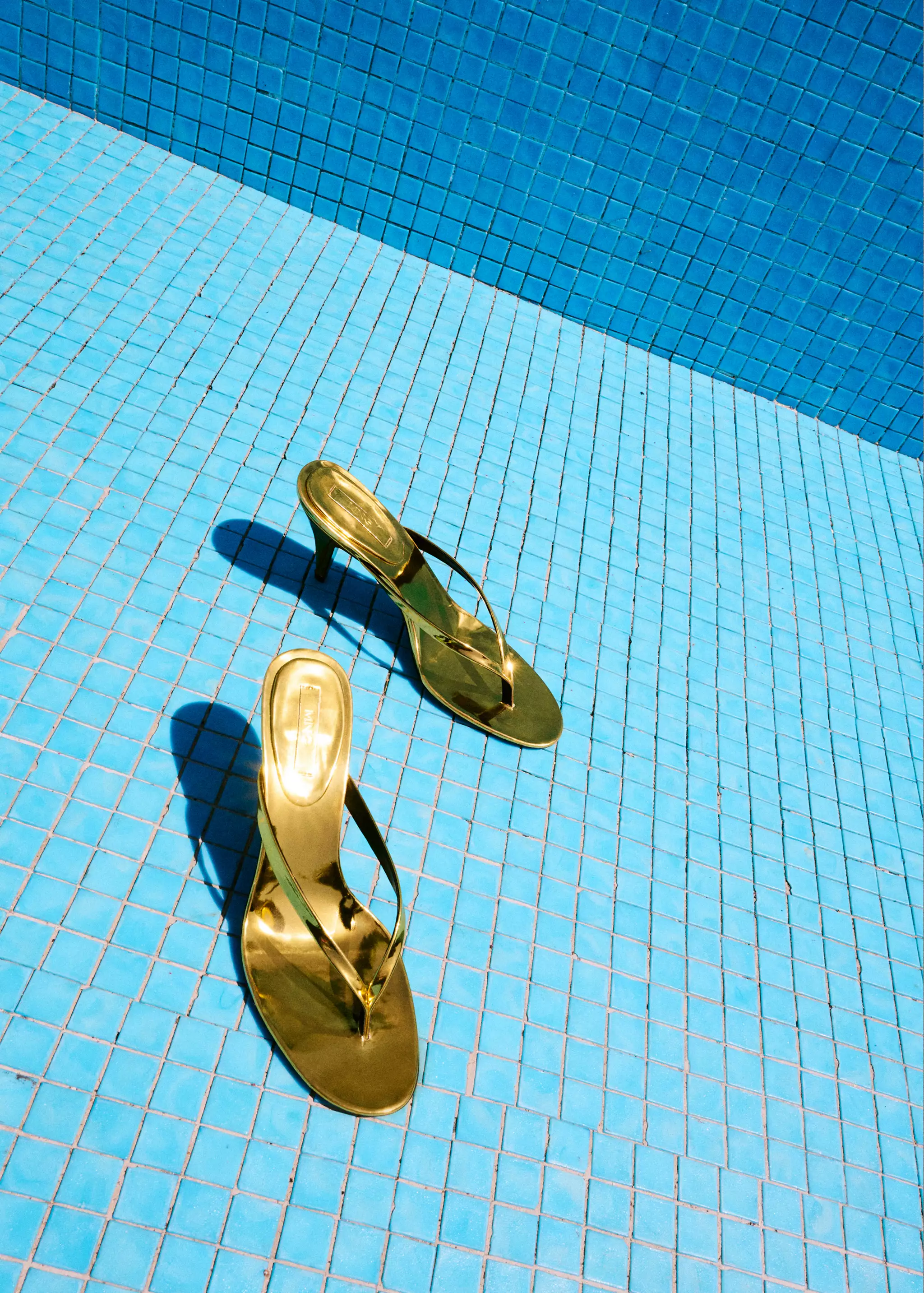 Metallic Sandal With Funnel Heel - Women | Mango Usa