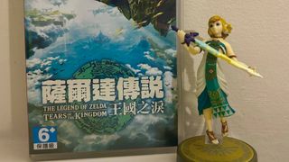 The Legend of Zelda: Tears of the Kingdom Switch box and Zelda amiibo