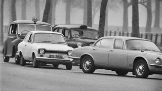 Princess Anne's car (back left) parked near Buckingham Palace in London, after an attempt was made to kidnap her the day before