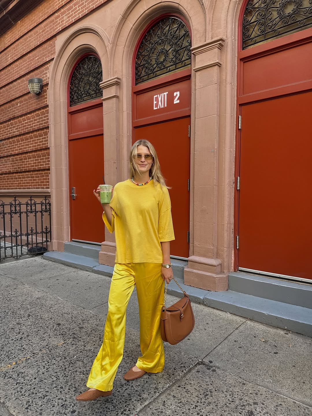 Laure Nelson in woven flats