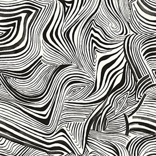 Tempaper X Novogratz Waverly White & Black Zebra Marble Removable Peel and Stick Wallpaper, 20.5 in X 16.5 Ft, Made in the Usa