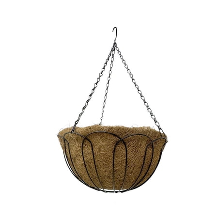 Living Accents 18 In. W Steel Hanging Basket Black