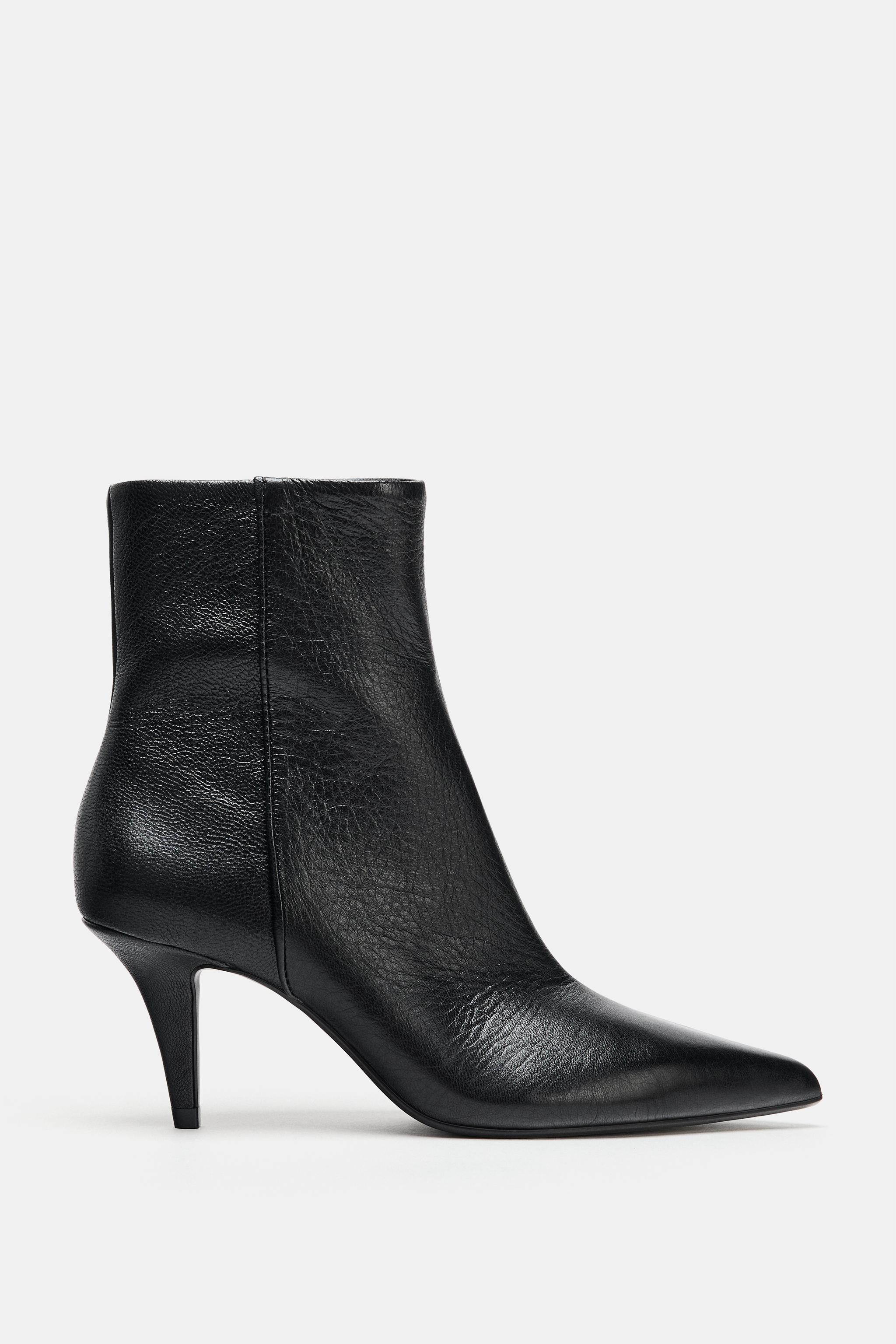 Leather Heeled Ankle Boots