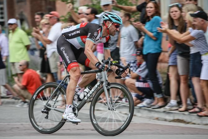 Jens Voigt (Radioshack) attacks the front of the race.