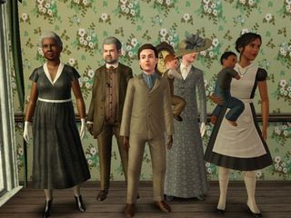 The Sims 3 Gaudet Plantation family and house slaves