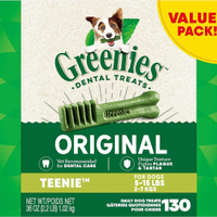 Greenies Original Teenie Natural Dental Care Dog Treats | 30% off at AmazonWas $39.98 Now $27.99