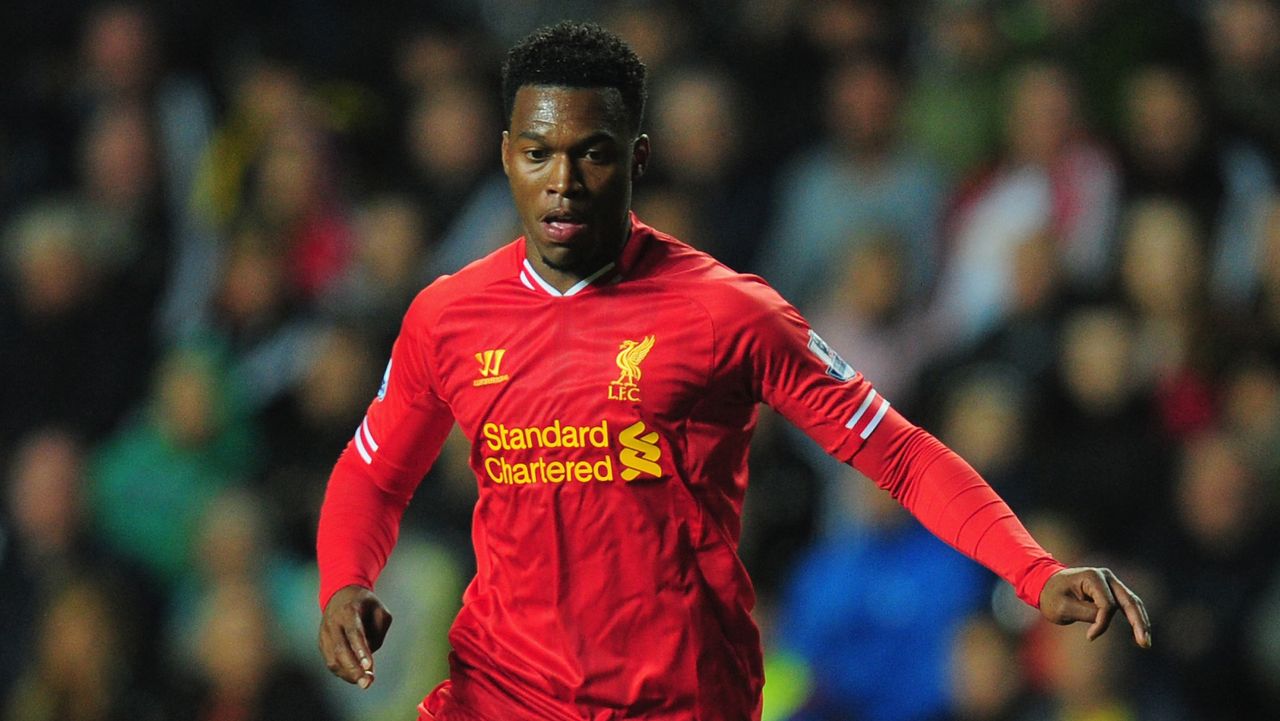 SWANSEA, WALES - SEPTEMBER 16:Liverpool striker Daniel Sturridge in action during the Barclays Premier League match between Swansea City and Liverpool at Liberty Stadium on September 16, 2013