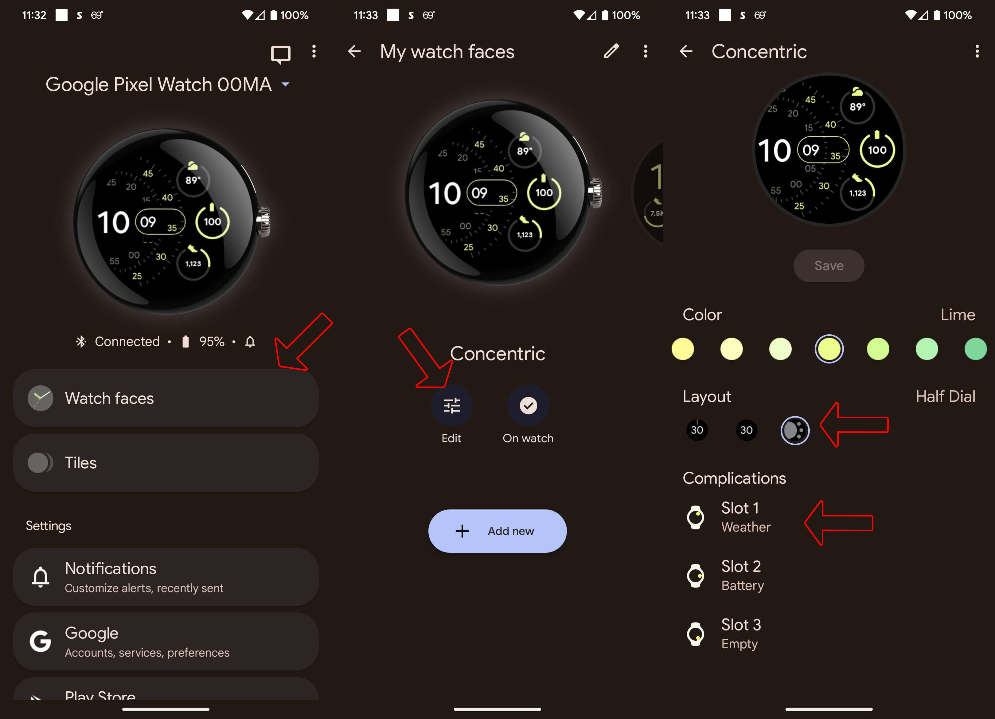 Complicación de Google Pixel Watch que cambia capturas de pantalla en el teléfono