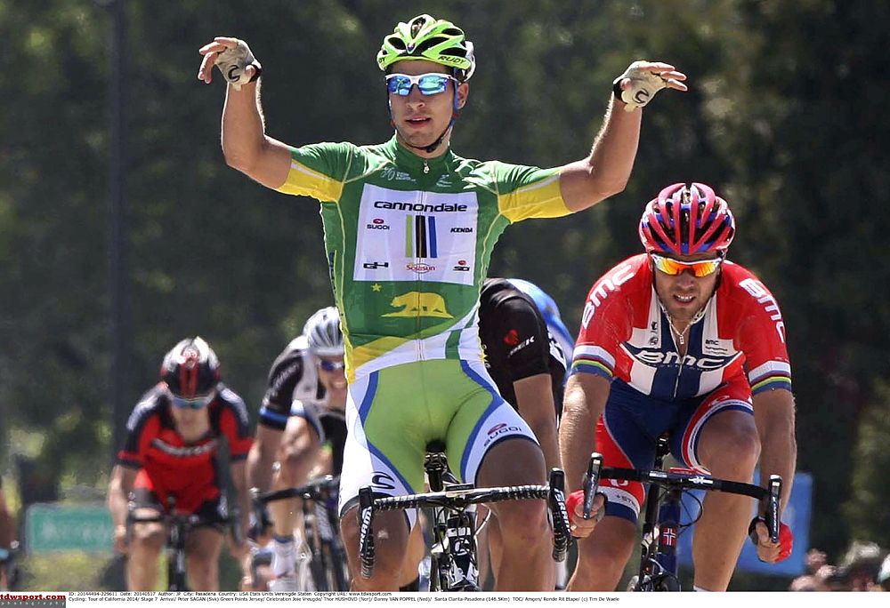 Peter Sagan holds the record for Tour of California stage wins