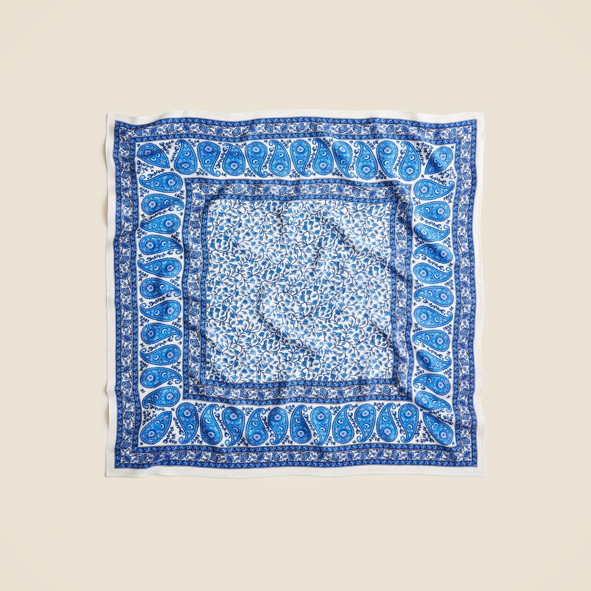 J. Crew, Oversized Printed Silk Bandana