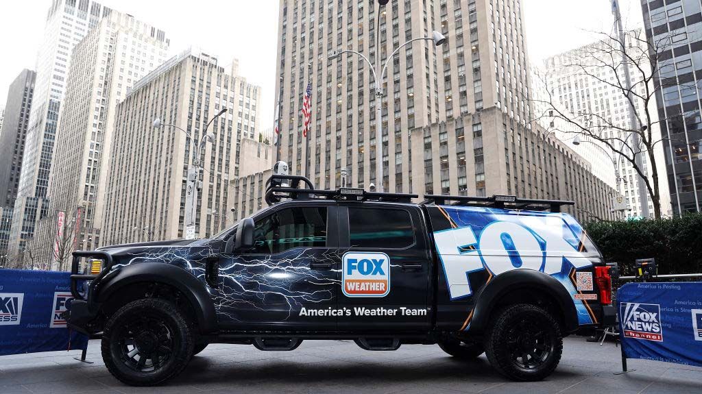 Fox Weather’s weather-chaser truck, nicknamed “The Beast.”