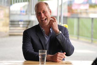 Prince William, Duke of Cambridge, President of the Football Association, during a visit to Dulwich Hamlet FC