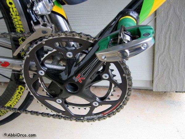 FSA carbon cranks and Crank Bros pedals