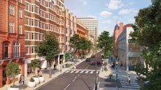 Render of Sloane Street as part of Cadogan redevelopment