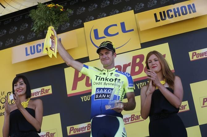 Michael Rogers (Tinkoff-Saxo) celebrate shis Tour de France stage win