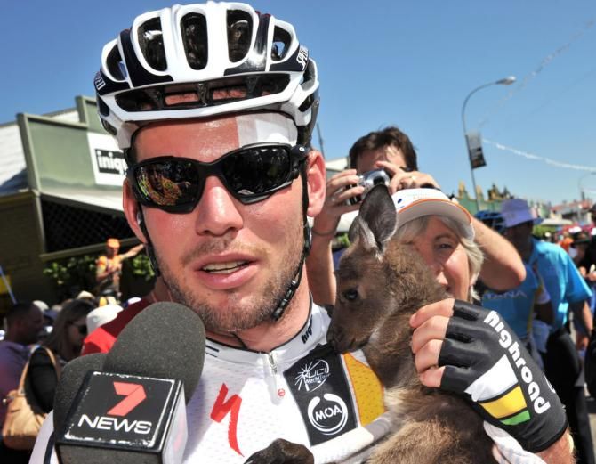 Mark Cavendish at the Tour Down Under