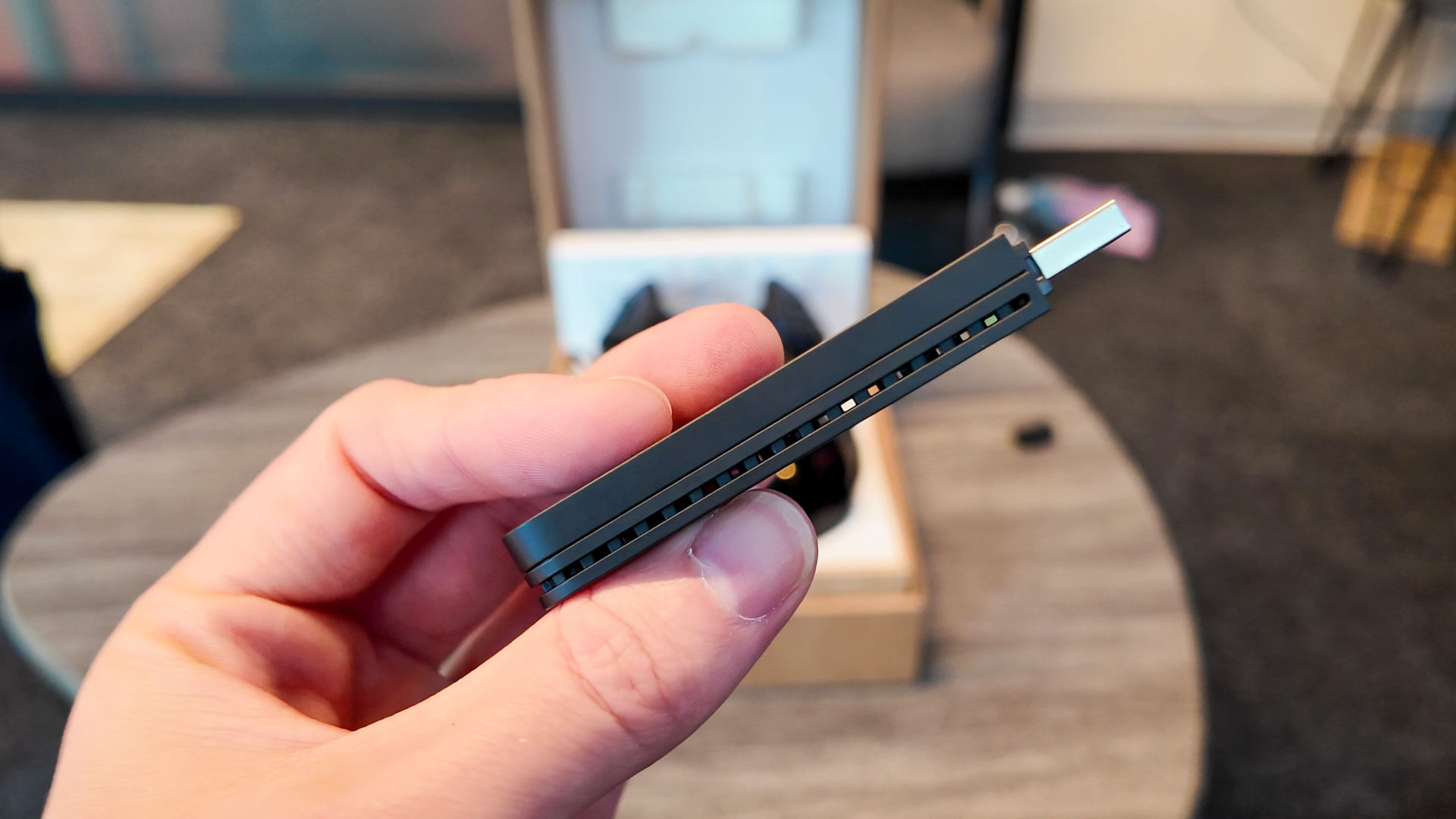 The Steam Frame's packed-in wireless dongle