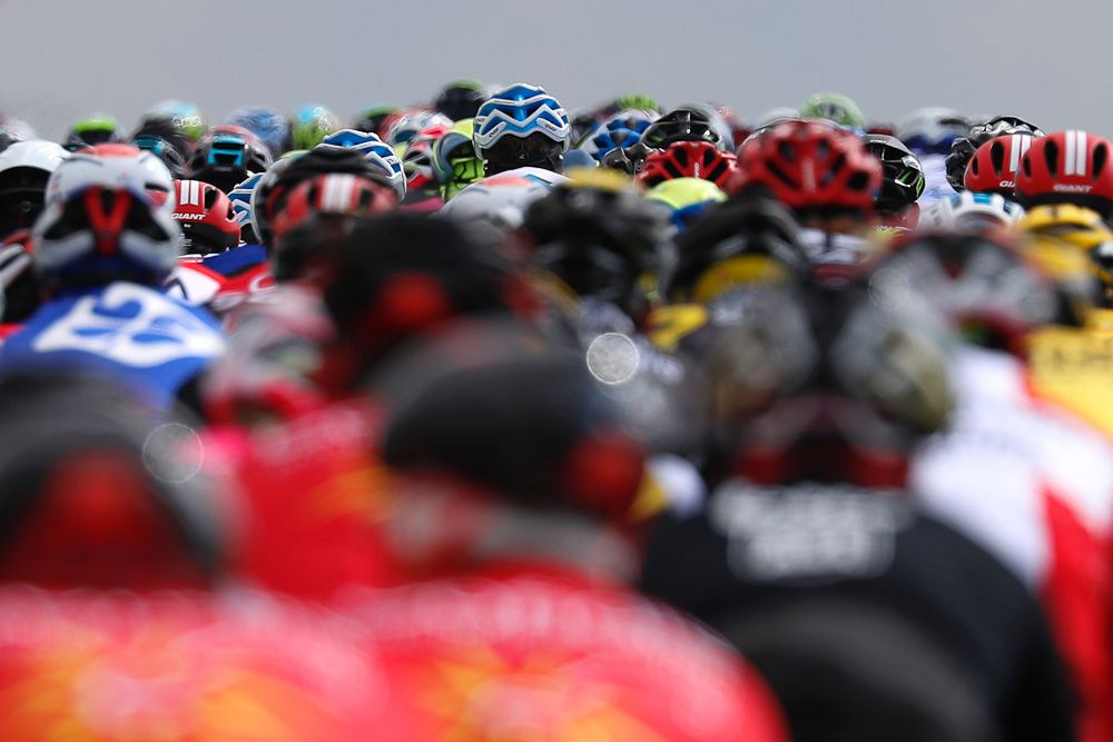 The peloton in action during stage 2 of Paris-Nice.