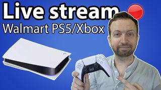 Matt Swider posing with a PS5 console in front of a blue background
