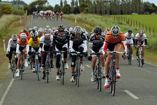 Karl Murray of Share the Road leads the peleton