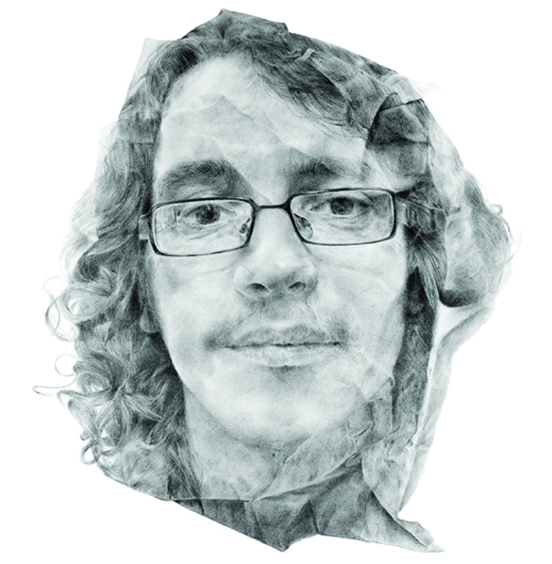 Pencil drawing from Stuart Whitton's show Origin