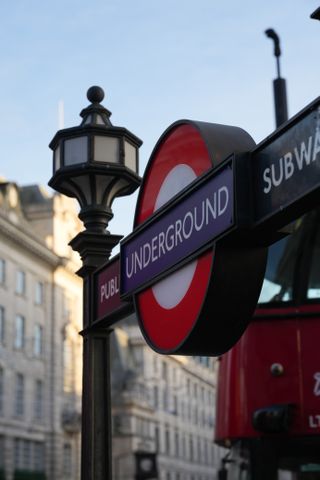 A London underground sign in Piccadilly Circus