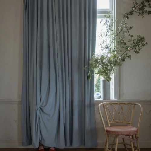 Maison Flaneur, Curtain Velvet Velour Light Blue