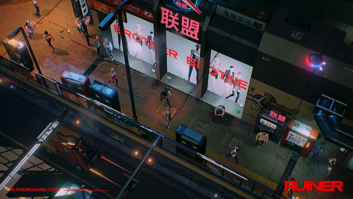 anime cyberpunk on a open highway, highly detailed