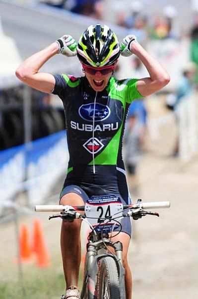 Heather Irmiger (Gary Fisher/Subaru) is now a dual champion as she won the US Marathon Championship two weeks ago.